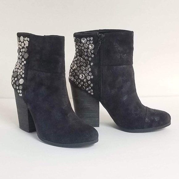 black suede boots short